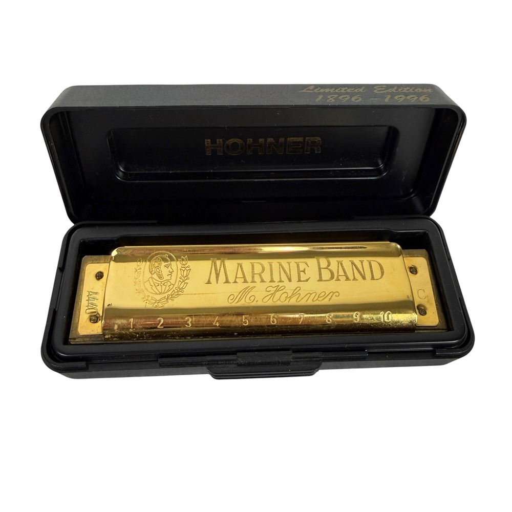 Hohner Marine Band 1896-1996 Centennial Limited Edition Gold Harmonica Key C